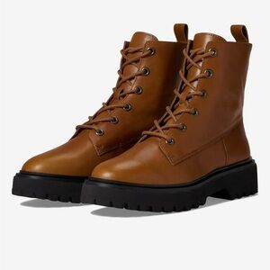 Madewell The Rayna Lace-Up Boot in Leather